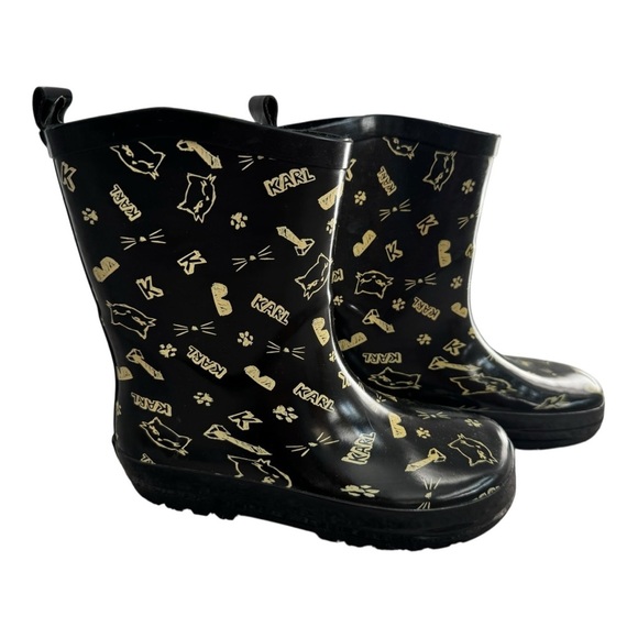 KARL LAGERFELD Kids Rain Boots Size 7 - Picture 1 of 6